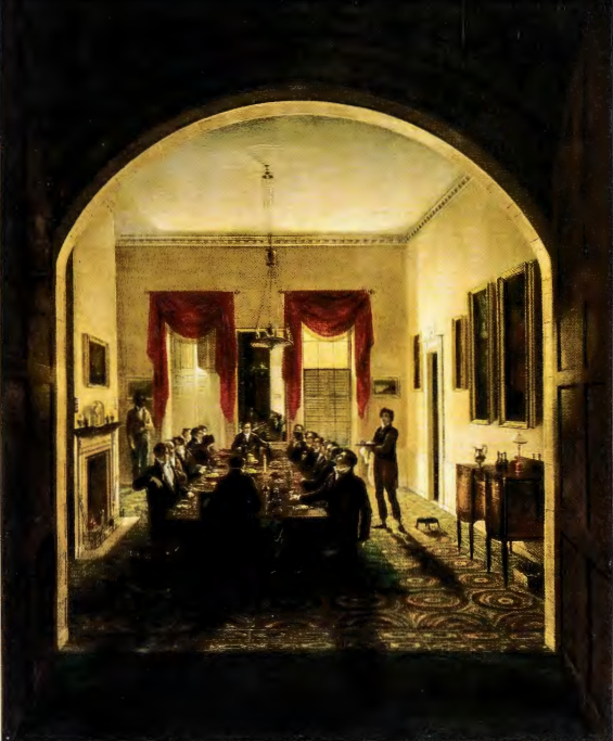 Figure 5.22: HENRY SARGENT, Dinner Party, c. 1820. Oil on canvas, 61⅝ x 49¾ in (156-4 X 126.2 cm). Museum of Fine Arts, Boston, Massachusetts.