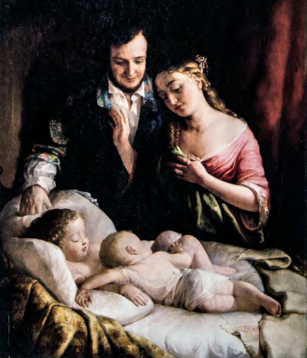 Figure 6.1: LILLY MARTIN SPENCER , Domestic Happiness, 1849. Oil on canvas, 55½ x 45¼ in (140.9 x n4.9 cm). Detroit Institute of Arts. Michigan.