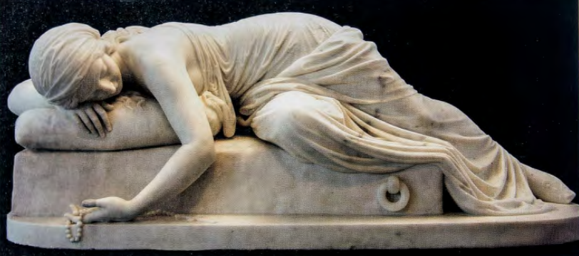Figure 6.2: HARRIET HOSMER, Beatrice Cenci, 1856. Marble, 24 X 60 X 24 in (60.9 x 152.4 x 60.9 cm). Saint Louis Mercantile Library, Missouri.