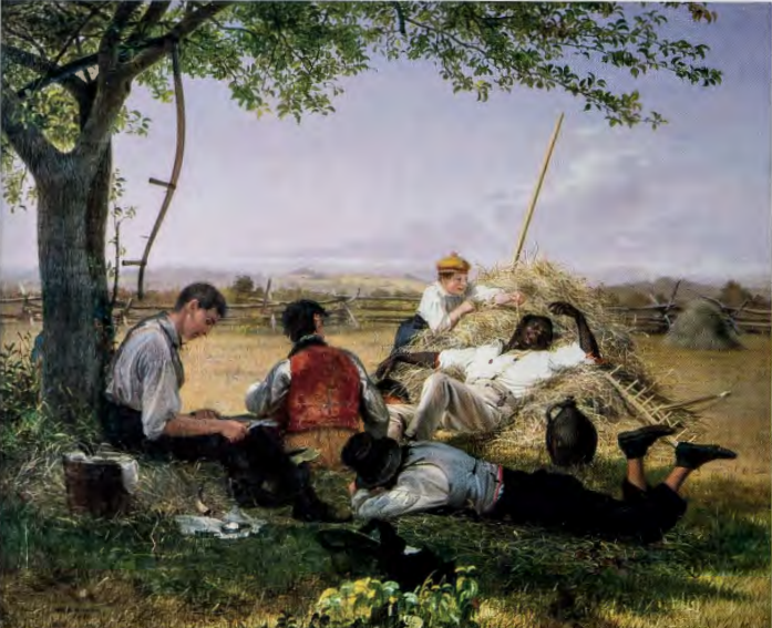 Figure 6.33: WILLIAM SIDNEY MOUNT, Farmers Nooning, 1836. Oil on canvas, 20¼ X 24¼ in (5r.4 X 6r.5 cm). The Long Island Museum of American Art, History, and Carriages, Stony Brook, New York.