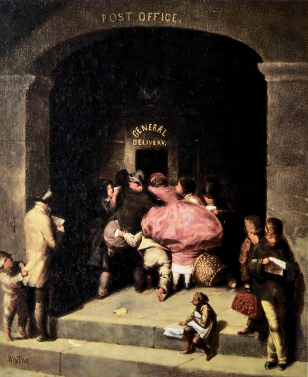 Figure 6.35: DAVID GILMOUR BLYTHE, Post Office, 1859-63. Oil on canvas, 24 x 20 in (60.9 x 50.8 cm). Carnegie Museum of Art, Pittsburgh, Pennsylvania.