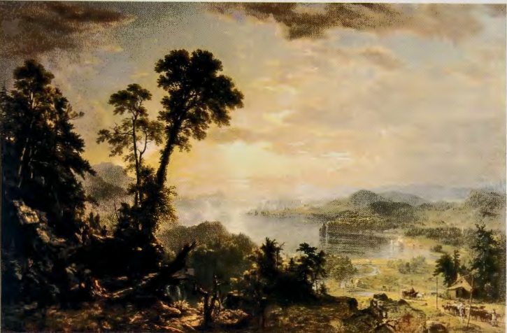 Figure 7.12: ASHER B. DURAND, Progress, or The Advance of Civilization, 1853. Oil on canvas, 48 x 72 in (121.9 x 182.8 cm). Westervelt Warner Museum of American Art, North River, Tuscaloosa, Alabama.