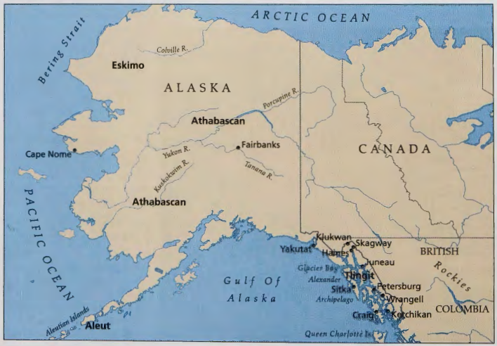 Figure 7.21: Map of the Alaskan Panhandle.