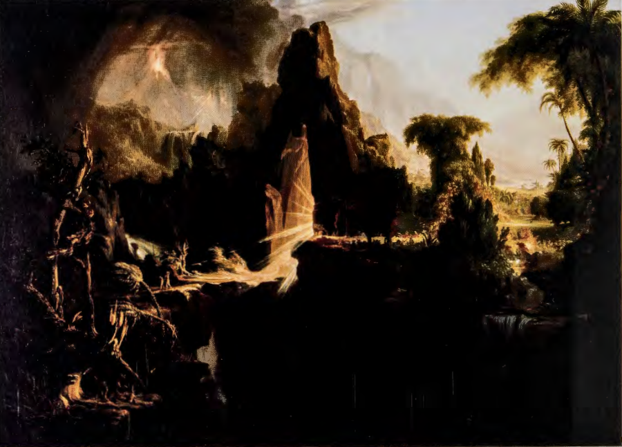 Figure 8.17: THOMAS COLE, Expulsion from the Garden of Eden , 1827- 8. Oil on canvas, 39 x 54 in (99 x 137.1 cm). Museum of Fine Arts, Boston, Massachusetts. M. and M. Karolik Collection.