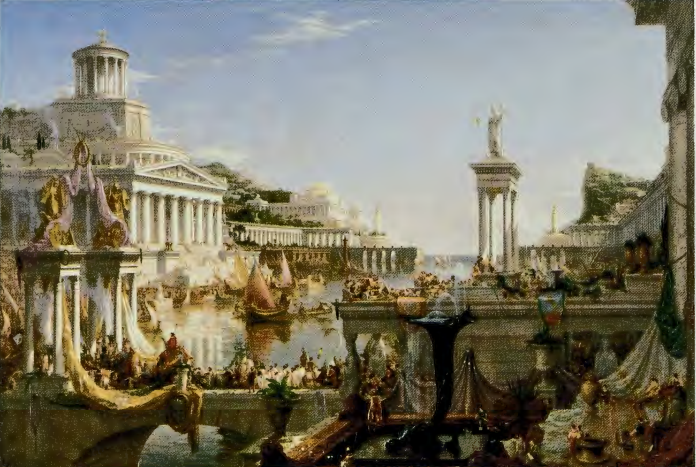 Figure 8.19: THOMAS COLE, The Course of Empire: The Consummation of Empire, 1835-6. Oil on canvas, 51¼ X 76 in (130.1 x 183 cm). New-York Historical Society.