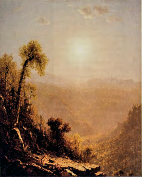 Figure 8.28: SANFORD ROBINSON GIFFORD, October in the Catskills, 1880. Oil on canvas, 36⅜ x 29⅜ in (92-4 x 74.6 cm). Los Angeles County Museum of Art, California.