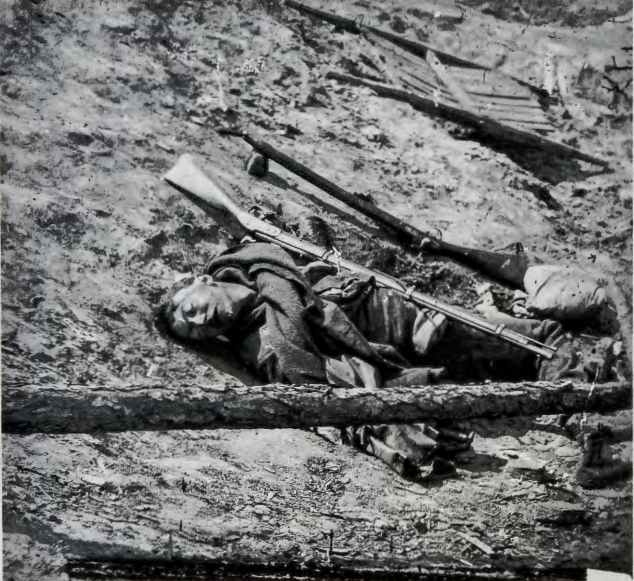 Figure 8.35: THOMAS C. ROCHE, A Dead Confederate Soldier, Petersburg, Virginia, April 3, 1865. Photograph. Library of Congress, Washington, D.C.