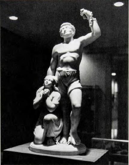 Figure 8.42: EDMONIA LEWIS, Forever Free, 1867. Marble, 40 in (103 cm) high. Howard University Gallery of Art, Washington, D.C.