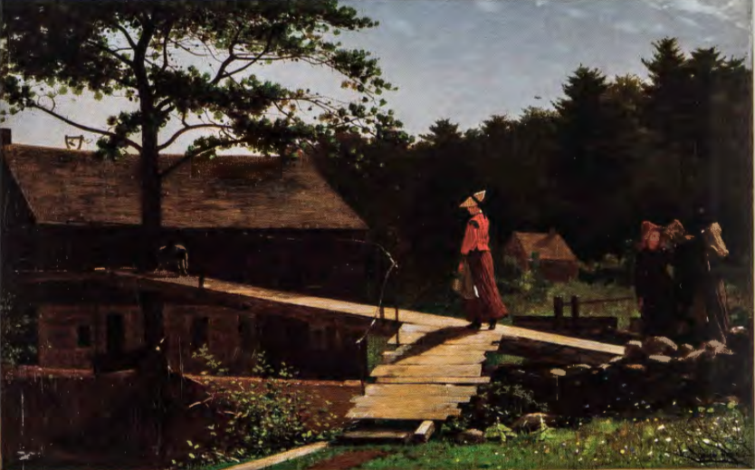 Figure 9.14: WINSLOW HOMER, The Morning Bell, 1866. Oil on canvas, 24 x 38¼ in (60.9 x 97.1 cm). Yale University Art Gallery, New Haven, Connecticut. Bequest of Stephen Carlton Clark.
