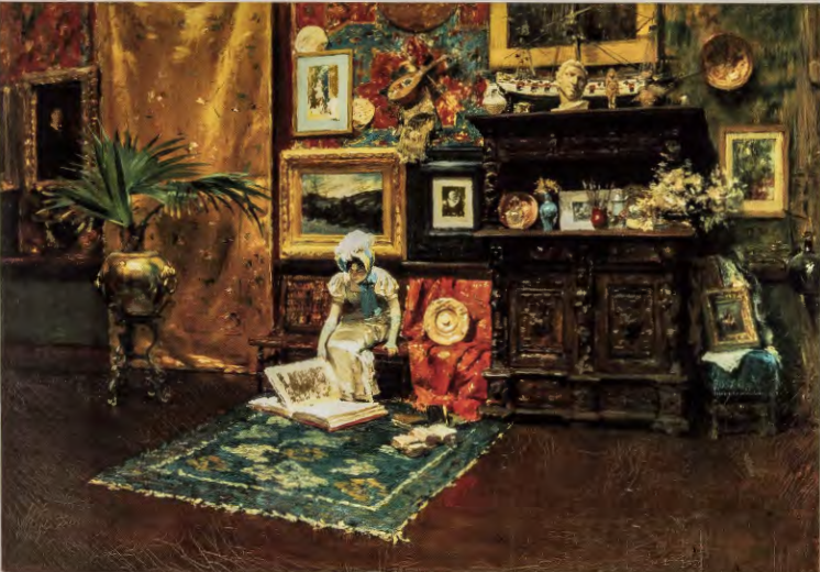 Figure 10.4: WILLIAM MERRITT CHASE, In the Studio, 1882. Oil on canvas, 28⅛ x 40 1/16 in (71.3 x 101.8 cm). The Brooklyn Museum, New York.