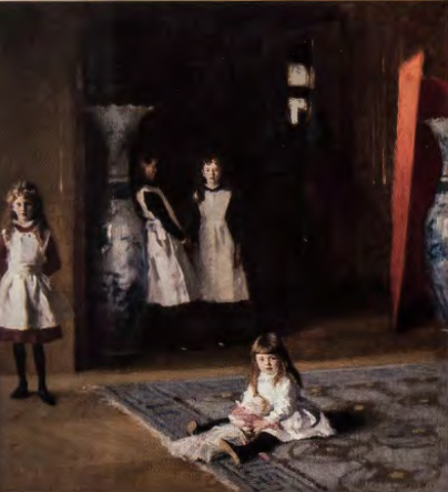 Figure 10.9: JOHN SINGER SARGENT, Daughters of Edward Darley Boit, 1882. Oil on canvas, 87⅜ x 87⅝ in (221.9 x 222.6 cm). Museum of Fine Arts, Boston, Massachusetts. (See also p. 320)