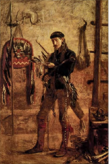 Figure 11.16: THOMAS EAKINS, Portrait of Frank Hamilton Cushing, 1895. Oil on canvas, 90 X 60 in (228.6 x 152.4 cm). Gilcrease Museum, Tulsa, Oklahoma.