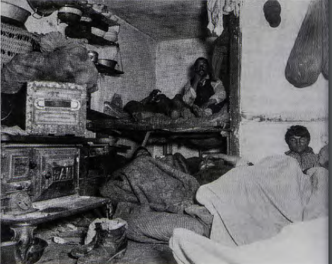 Figure 11.26: JACOB RIIS, Five Cents a Spot, from How the Other Half Lives, c. 1888. Gelatin silver print. Private Collection.