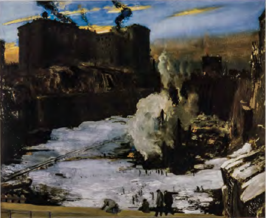 Figure 12.2: GEORGE BELLOWS, Pennsylvania Station Excavation, 1909. Oil on canvas, 31¼ x 38¼ in (79.3 x 97.1 cm). Brooklyn Museum of Art, New York. A. Augustus Healy Fund.