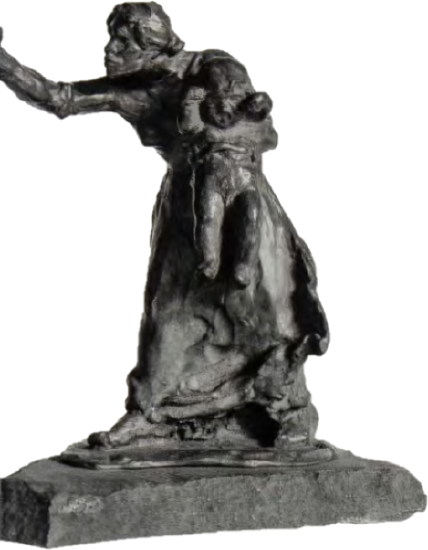 Figure 12.9: ABASTENIA ST. LEGER EBERLE, You Dare Touch My Child, c. 1915. Bronze sculpture, height 11½ in (29.2 cm). Corcoran Gallery of Art, Washington, D.C.