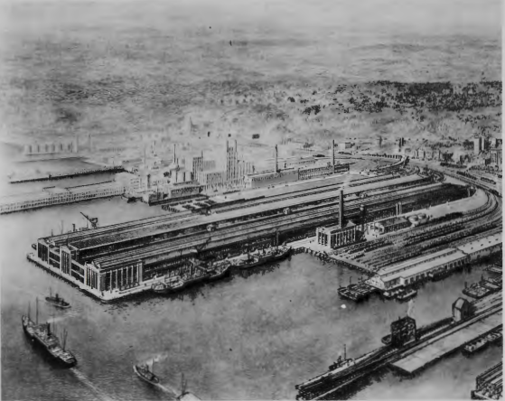 Figure 13.30: ALBERT KAHN, Pord Motor Company, Assembly Plant, Edgewater, New Jersey, 1929. Albert Kahn Associates, Detroit, Michigan.