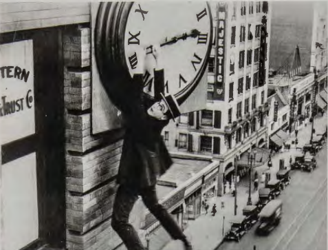 Figure 14.8: HAROLD LLOYD, Safety Last, 1923. Film still. Hal Roach, Inc.