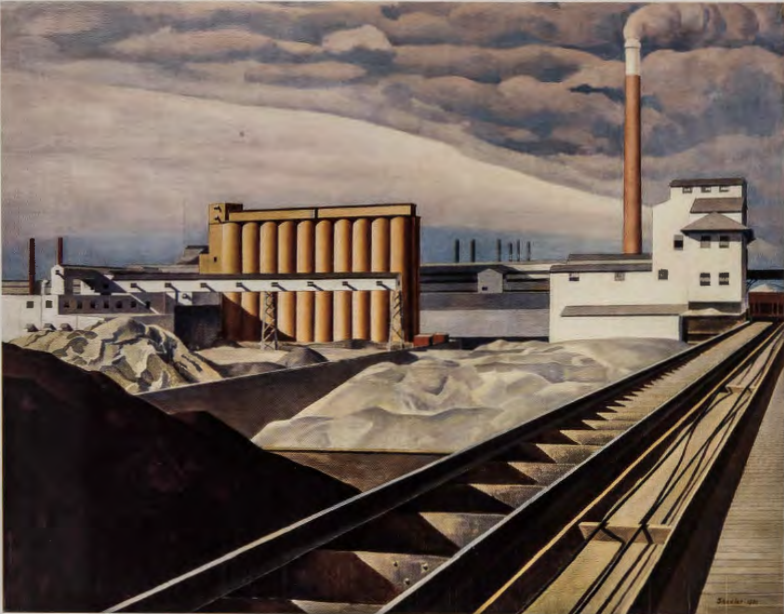Figure 14.17: CHARLES SHEELER, Classic Landscape, 1931. Oil on canvas, 25 x 32¼ in (63.5 X 81.9 cm). Mr. and Mrs. Barney A. Ebsworth Foundation.