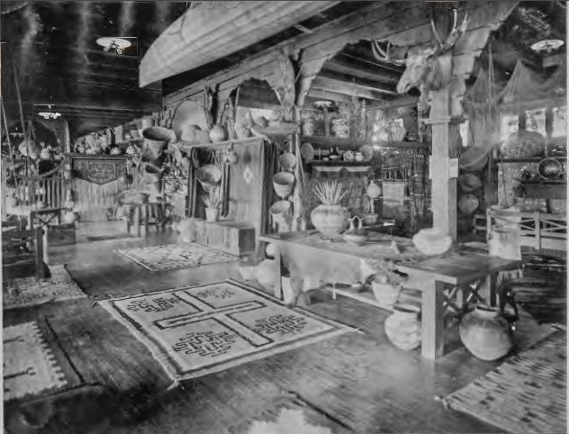 Figure 15.11: MARY COLTER (designer), Fred Harvey Indian Building Room, c. 1908. University of Arizona Library, Tucson. Special Collections.