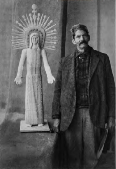 Figure 15.18: T. HARMON PARKHURST, José Dolores Lopez, Cordova, New Mexico, c. 1935. Photograph. Museum of new Mexico, Santa Fe.