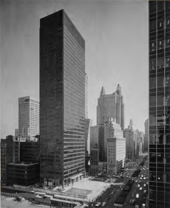 Figure 17.31: LUDWIG MIES VAN DER ROHE, Seagram Building, New York, 1954- 8.