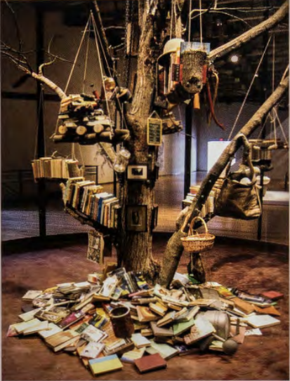 Figure 18.31: MARK DION, Library for the Birds of Massachusetts, 2005. Massachusetts Museum of Contemporary Art, North Adams.