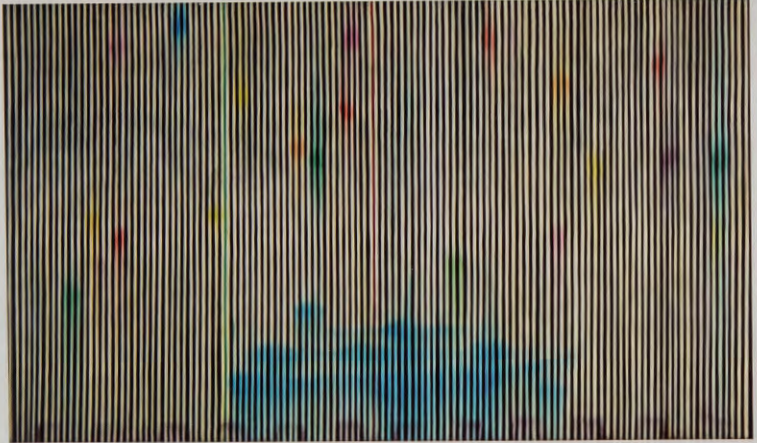 Figure 19.14: ROSS BLECKNER, The Arrangement of Things, 1982- 5. Oil on canvas, 8 ft x 13 ft (2.43 X 4 m). Museum of Pine Arts, Boston, Massachusetts.