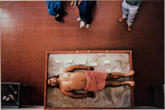 Figure 19.17: JAMES LUNA, Artifact Piece, performed at the San Diego Museum of Man, 1987. Courtesy the artist.
