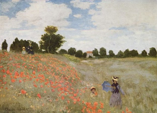 Claude Monet, Coquelicots, La promenade (Poppies), 1873, 50 x 65 cm (Musée d'Orsay, Paris)