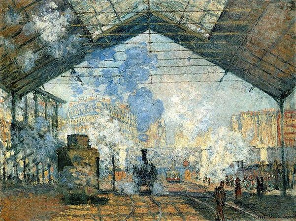Claude Monet, La Gare Saint-Lazare, 1877, oil on canvas, 75 x 104 cm (Musée d'Orsay, Paris)
