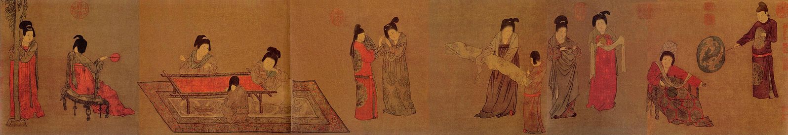 1596px-Zhou_Fang._Lady_With_Servants_(or_Lady_With_Fan)._(33,7x204,8)_Beijing_Palace_Museum.jpg