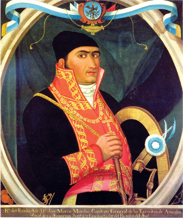In the painting, Pavón wears dark clothing, decorated with red accents, and gold embroidery. A cross on a necklace hangs around Pavon’s neck. Pavón wears a sword on his hip and holds a walking cane.