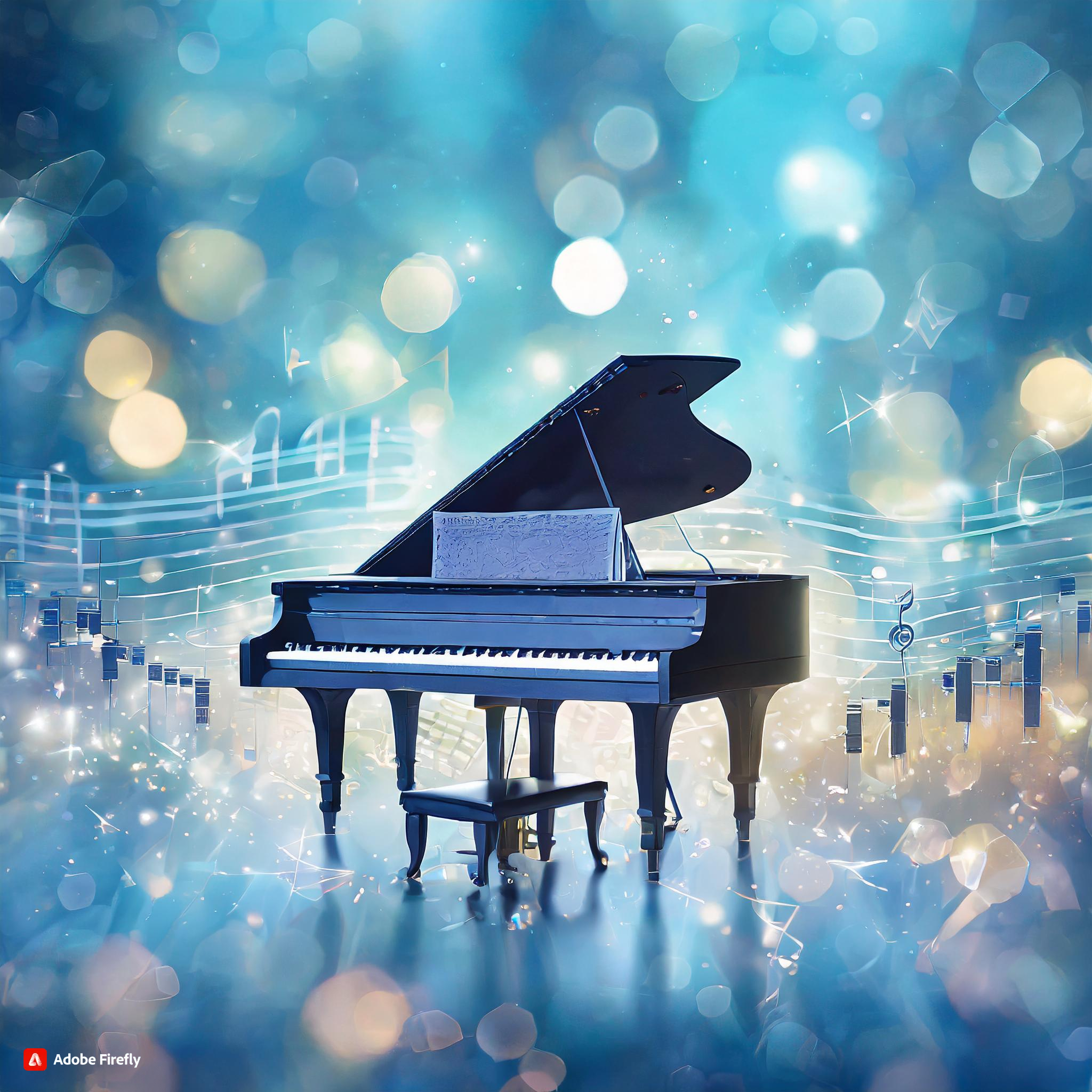 Firefly A piano surrounded by musical rhythms with a Yale blue background 55646.jpg