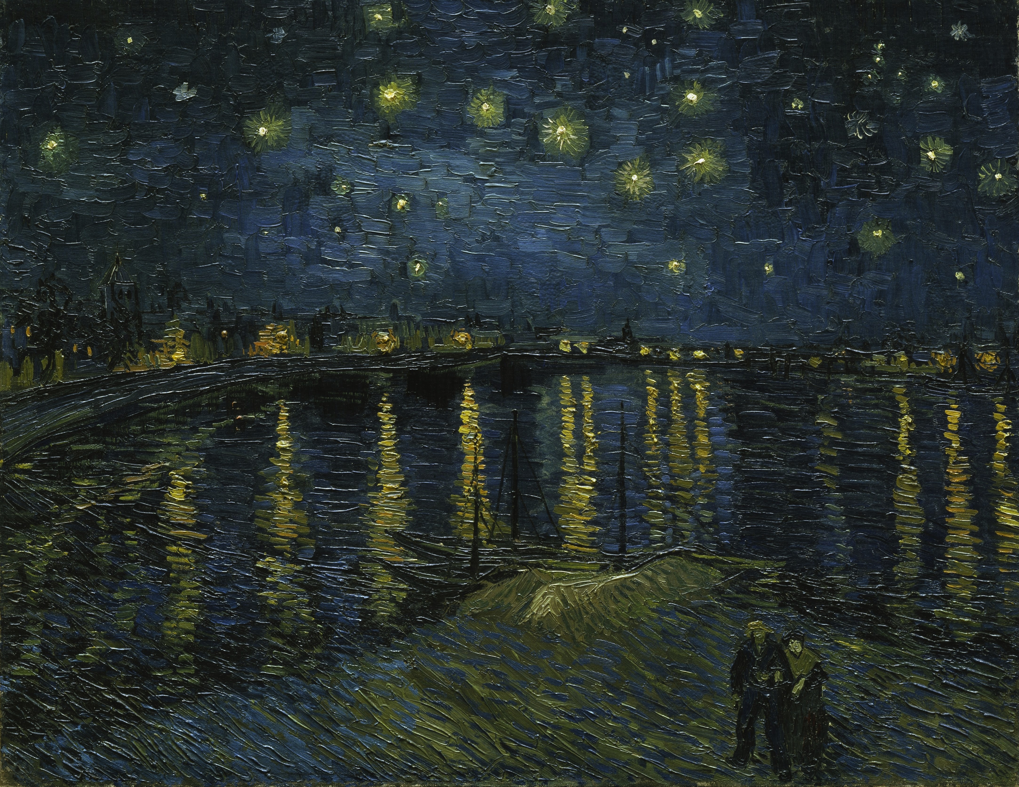 Starry Night on the Rhone by Vincent Van Gogh, 1888