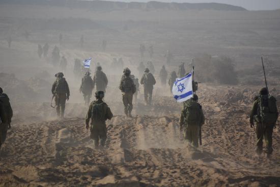 IDF soldiers operating in Gaza.
