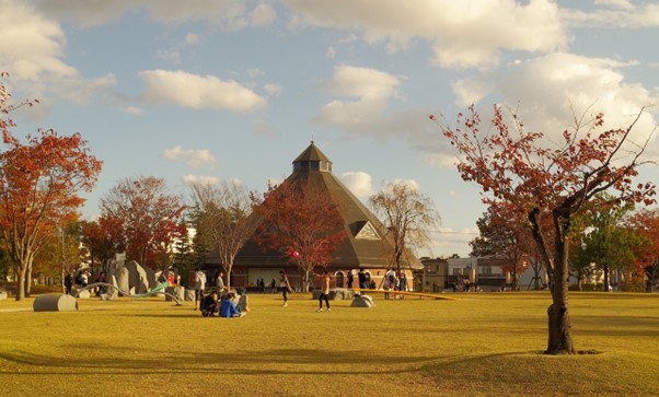 People outside at a park