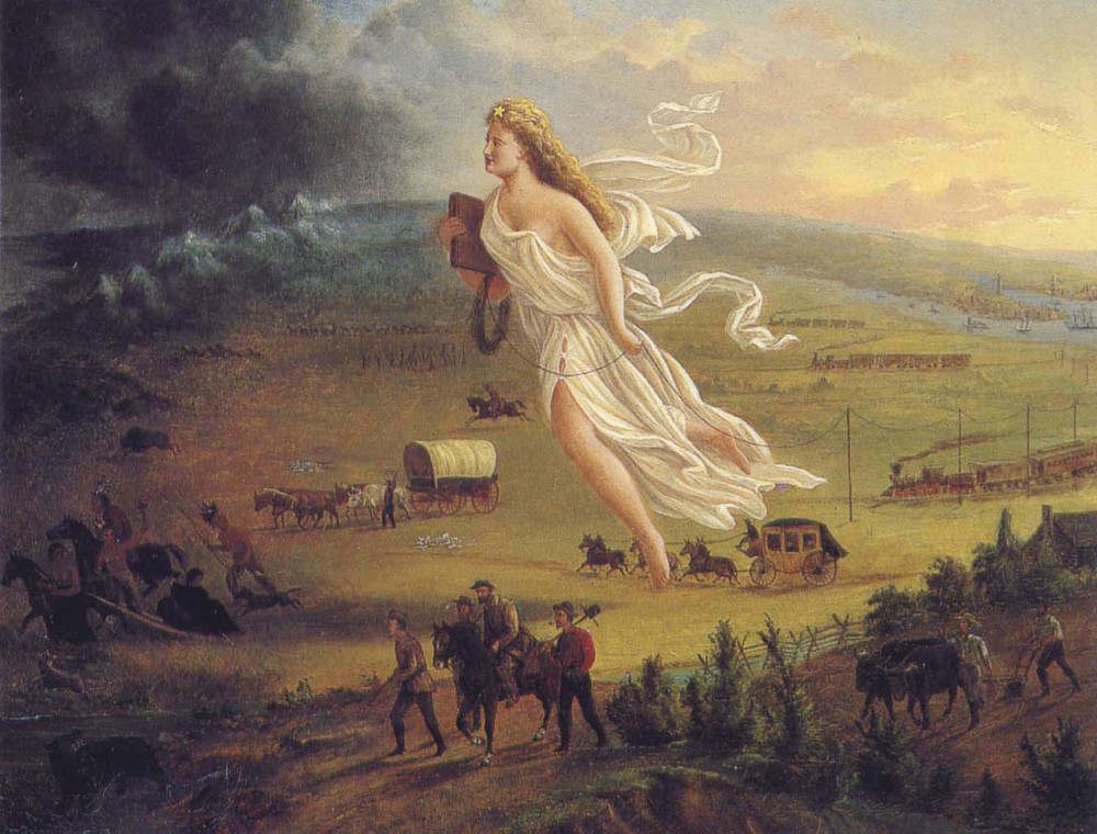 The original painting was only seen of the “Manifest Destiny”.