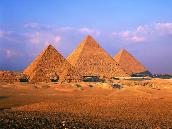 The threee Pyramids of Giza, Egypt