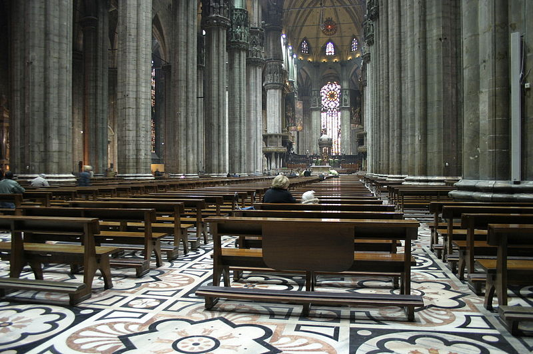 Intérieur de la cathédrale de Milan