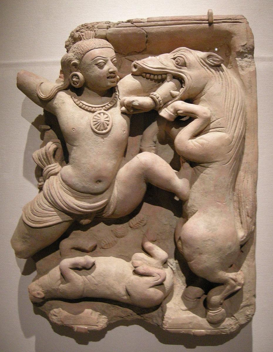 Krishna affronte le démon cheval