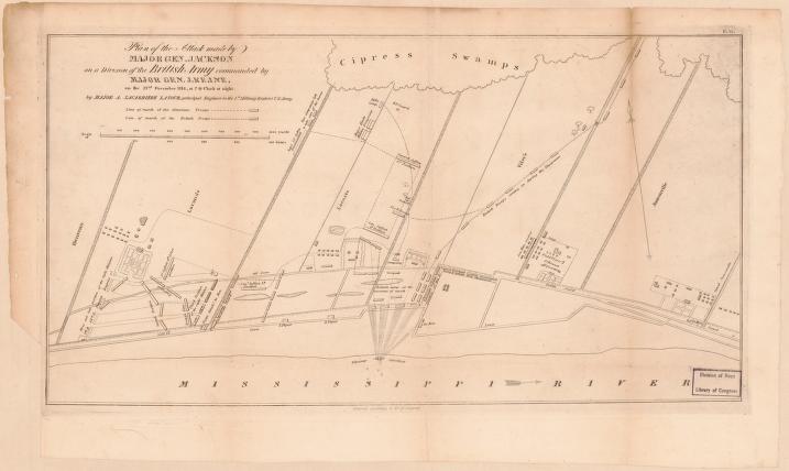 Andrew Jackson's plan of attack for the Battle of New Orleans