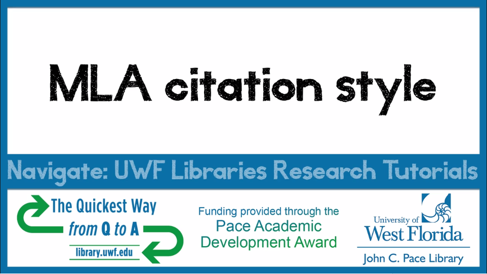 Screenshot of MLA citation style video to take you to video link.