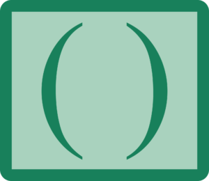 an icon showing opening and closing parentheses 