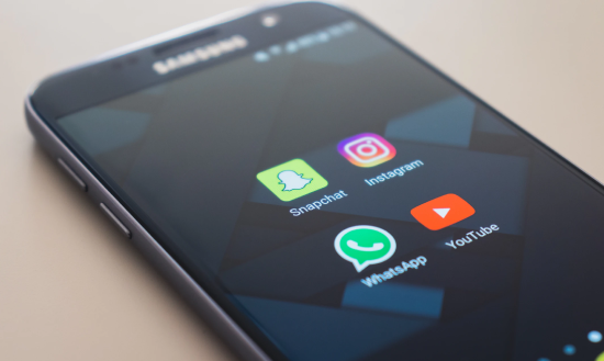 Image of phone apps including Whatsapp