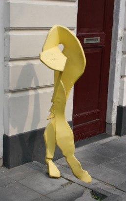 A statue based on a human figure, but with many elements open to interpretation.