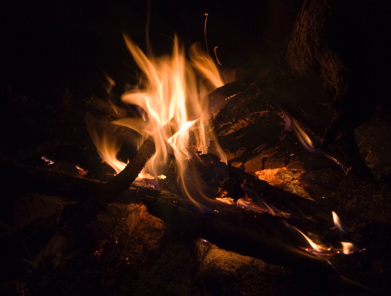 A campfire.