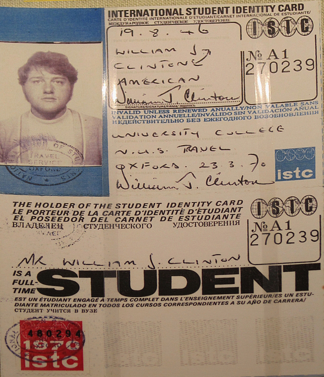 Student ID: Bill Clinton