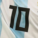 Close-up of Lionel Messi's number 10