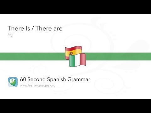 Thumbnail for the embedded element "60-Second Spanish Grammar: The Verb Form [HAY] via The LEAF Project"