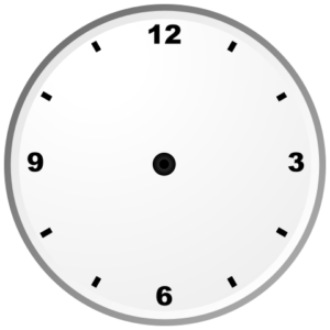 Image of clock face with no hands